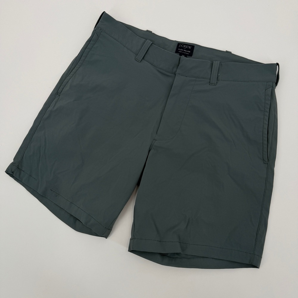 J Crew Flex Reade Tech Shorts Mens 30 Gray Blue Nylon Stretch 8in Preppy Gorp